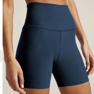 Beyond Yoga Spacedye Biker Short - Nocturnal Navy